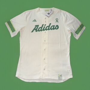 NWT Adidas “Together We Face” Health Awareness Baseball Jersey JH3400 Men Size M